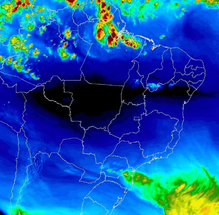 Defesa Civil alerta para frente fria no Litoral Norte a partir de quarta-feira. Temperaturas caem e o frio se intensifica. Previsão se estende até sexta.