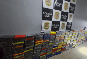 Polícia Civil apreende 520 kg de cocaína em São Sebastião; droga estava escondida em sacos de ração. Dois homens foram presos em flagrante.